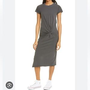 NWOT NSF Kaden Twist Knot White T-Shirt Dress